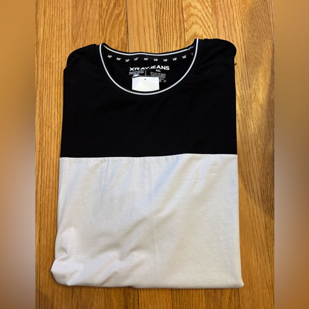 Xray Jeans Black and White Men's Shirt - Size 4X